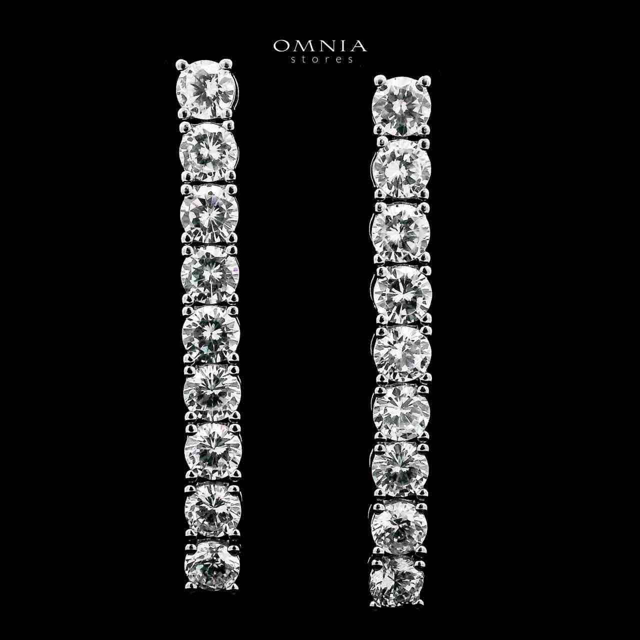 Omnia Rowan Bridal Full Set Accessories in High Quality Zircon Stone in Rhodium Plated