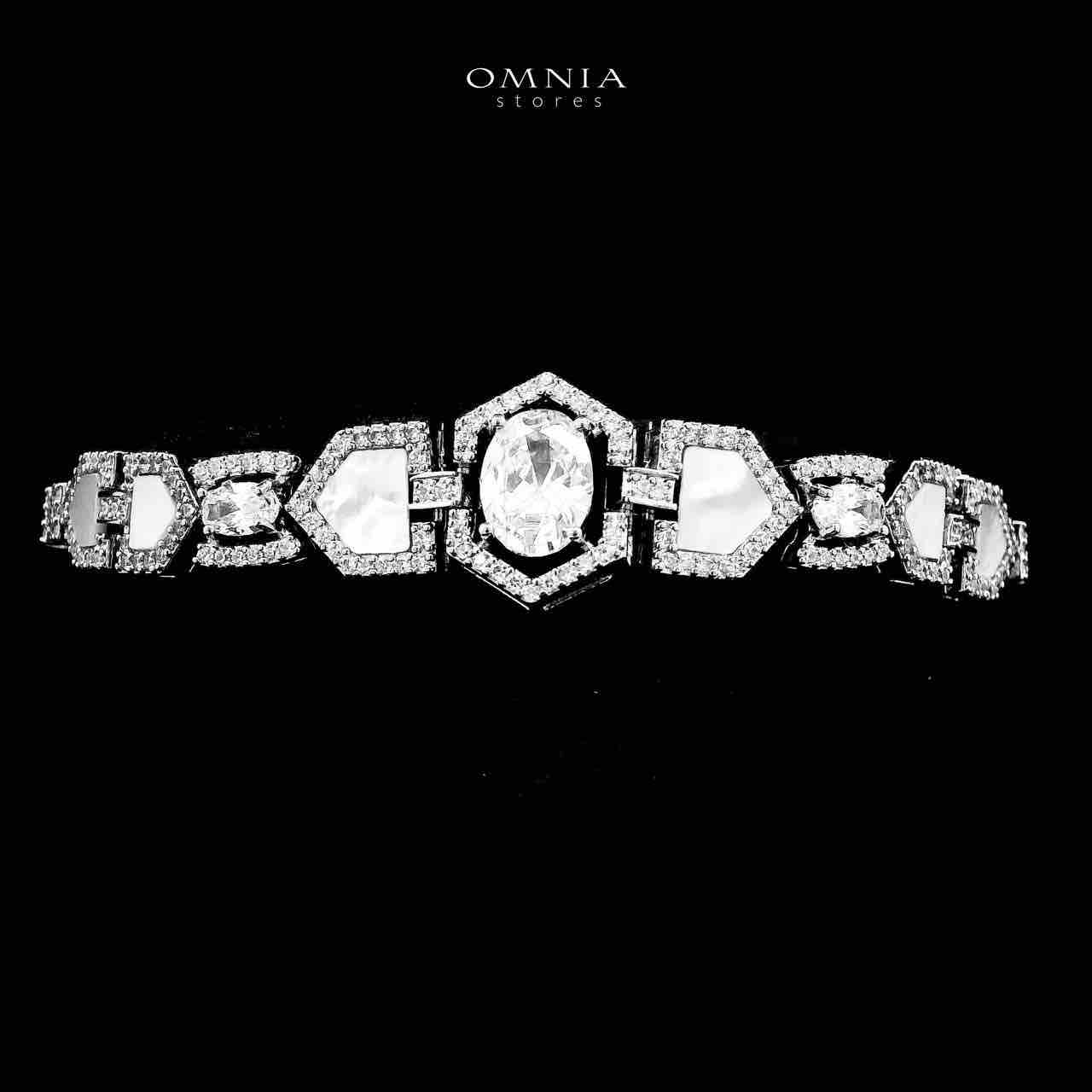 Omnia Rihana Bridal Full Set Accessories in High Quality Zircon Stone in Rhodium Plated