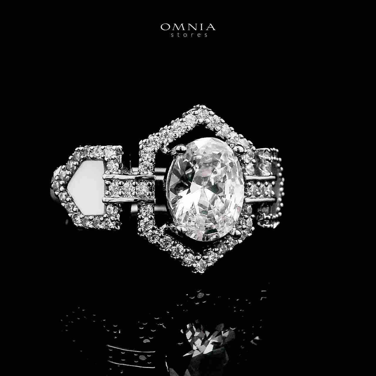 Omnia Rihana Bridal Full Set Accessories in High Quality Zircon Stone in Rhodium Plated