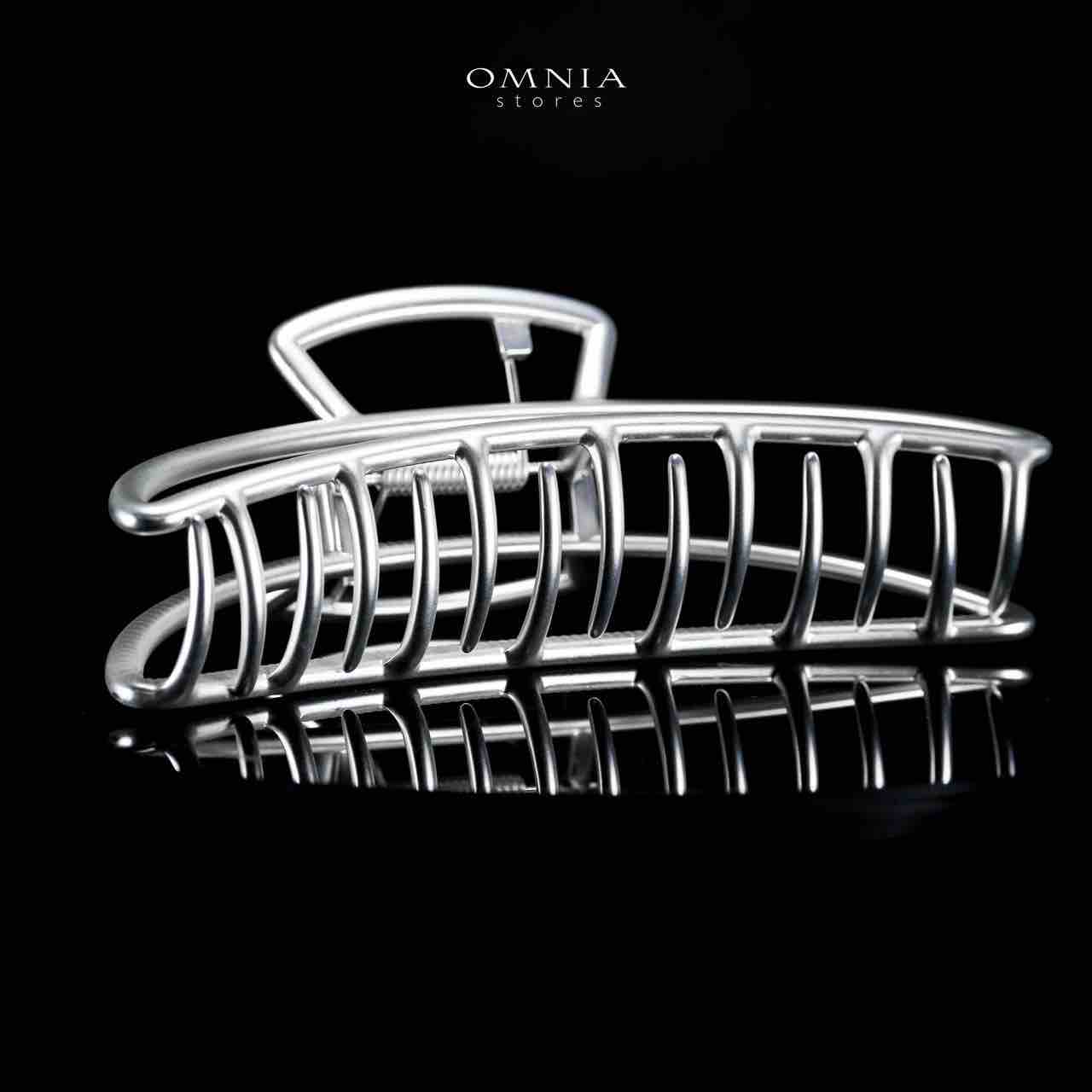 Omnia Talia Silver Hair Clip with High Quality Rhodium Plated