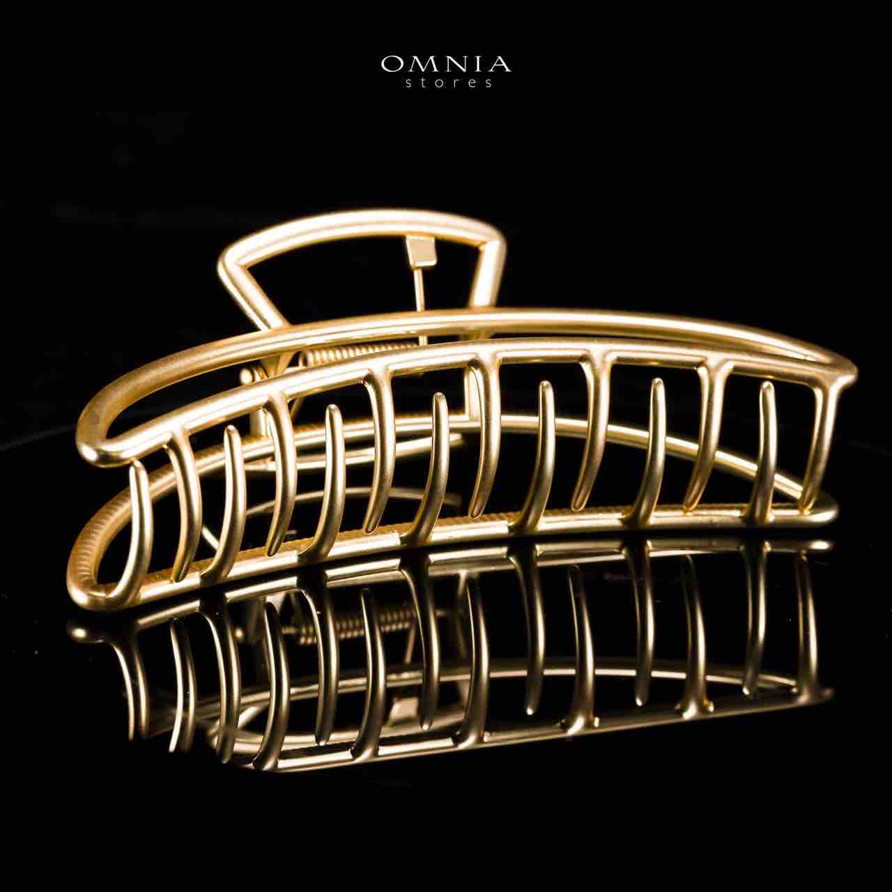 Omnia Talia Gold Hair Clip with High Quality Rhodium Plated