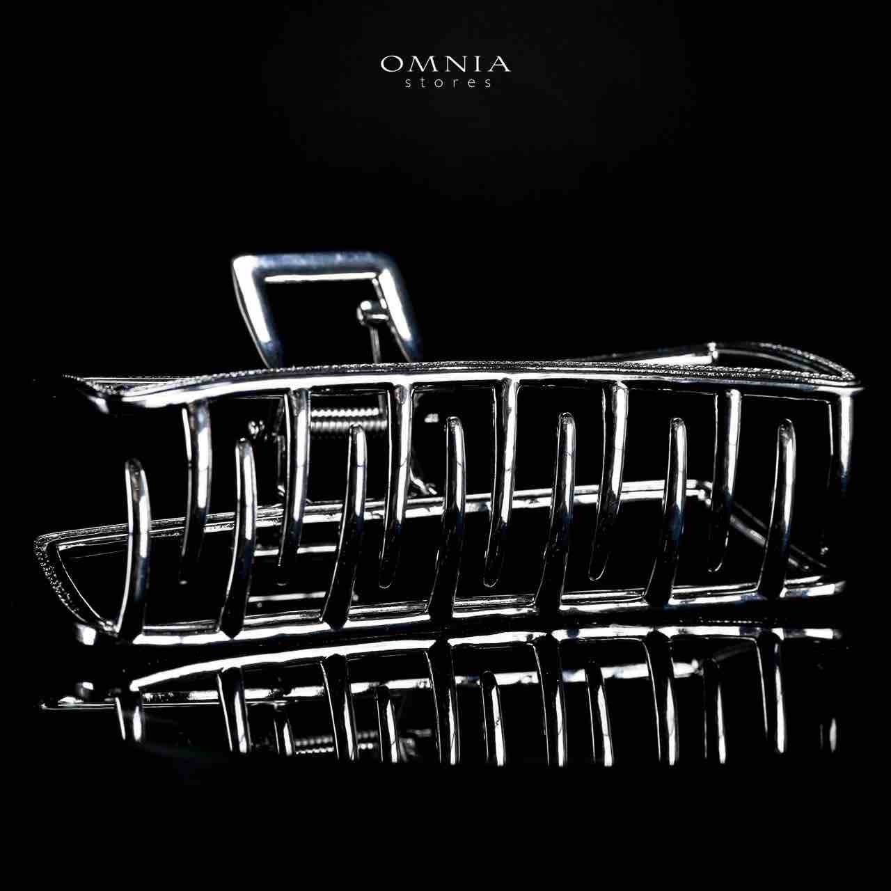 Omnia Alyanah Silver Hair Clip in High Quality Zircon Stone In Rhodium Plated