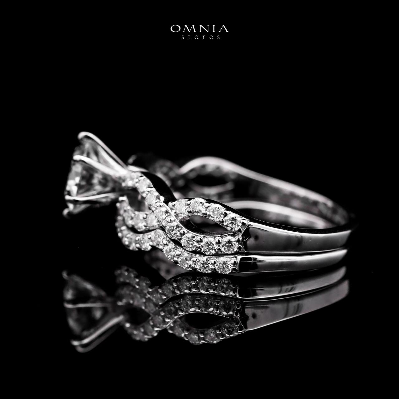 Zephira White Moissanite Stone Ring With GRA Certified High Quality in 925 Silver 6.5mm 1ct - OMNIASTORES KSA