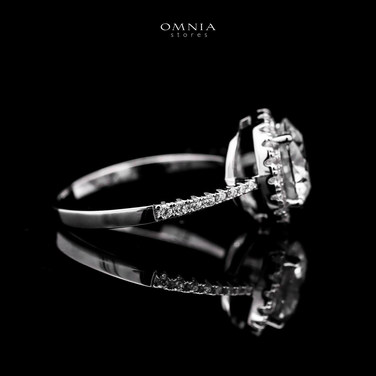 Omnia Nerina Classic Design Silver Ring 925 Silver in GRA Certified High Quality White Moissanite Stone - OMNIASTORES UAE