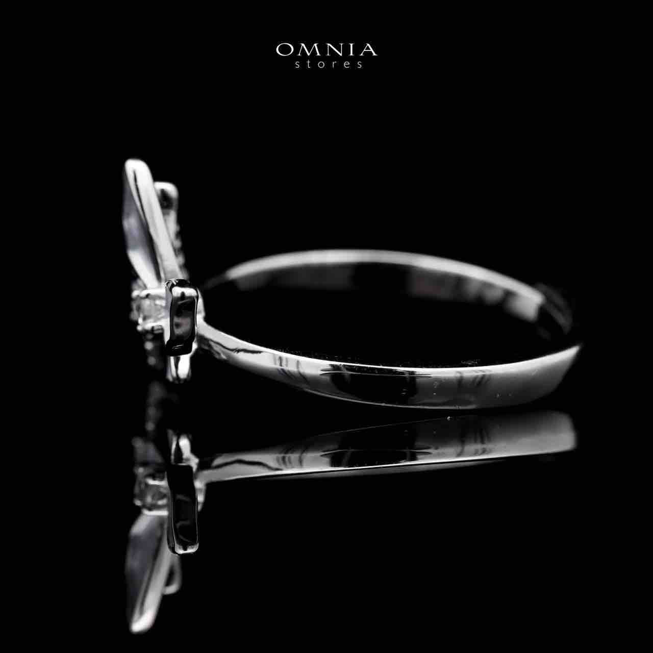 Omnia Aurora Butterfly Duo Ring in High Quality 925 Silver with Zircon Stones - OMNIASTORES UAE