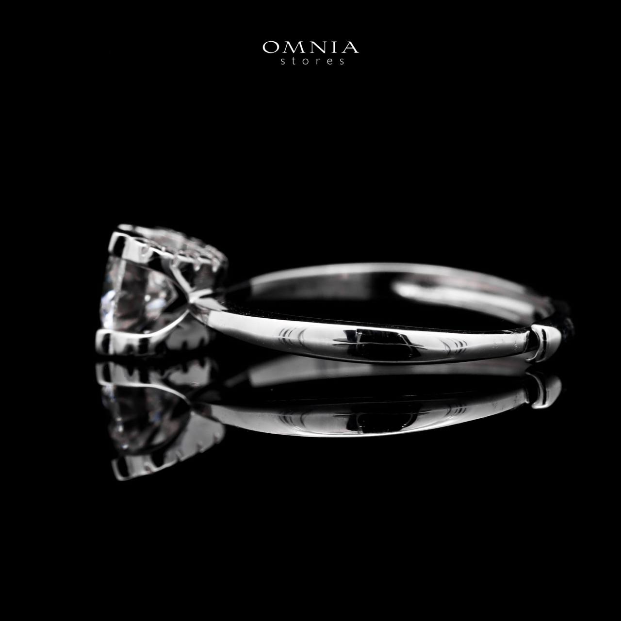 Omnia Maisha Round Cut Ring in 92.5 Silver with High Quality Moissanite Stone - OMNIASTORES UAE
