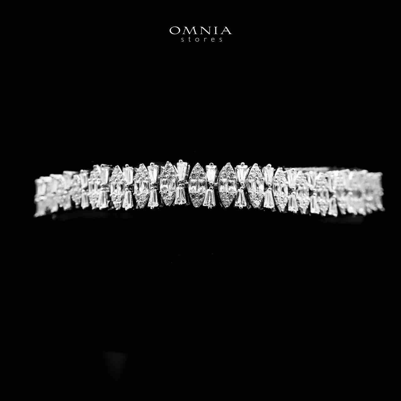 Omnia Manahil White Luxury Bridal Full Set in High Quality Zircon Stone Rhodium Plated - OMNIASTORES KSA