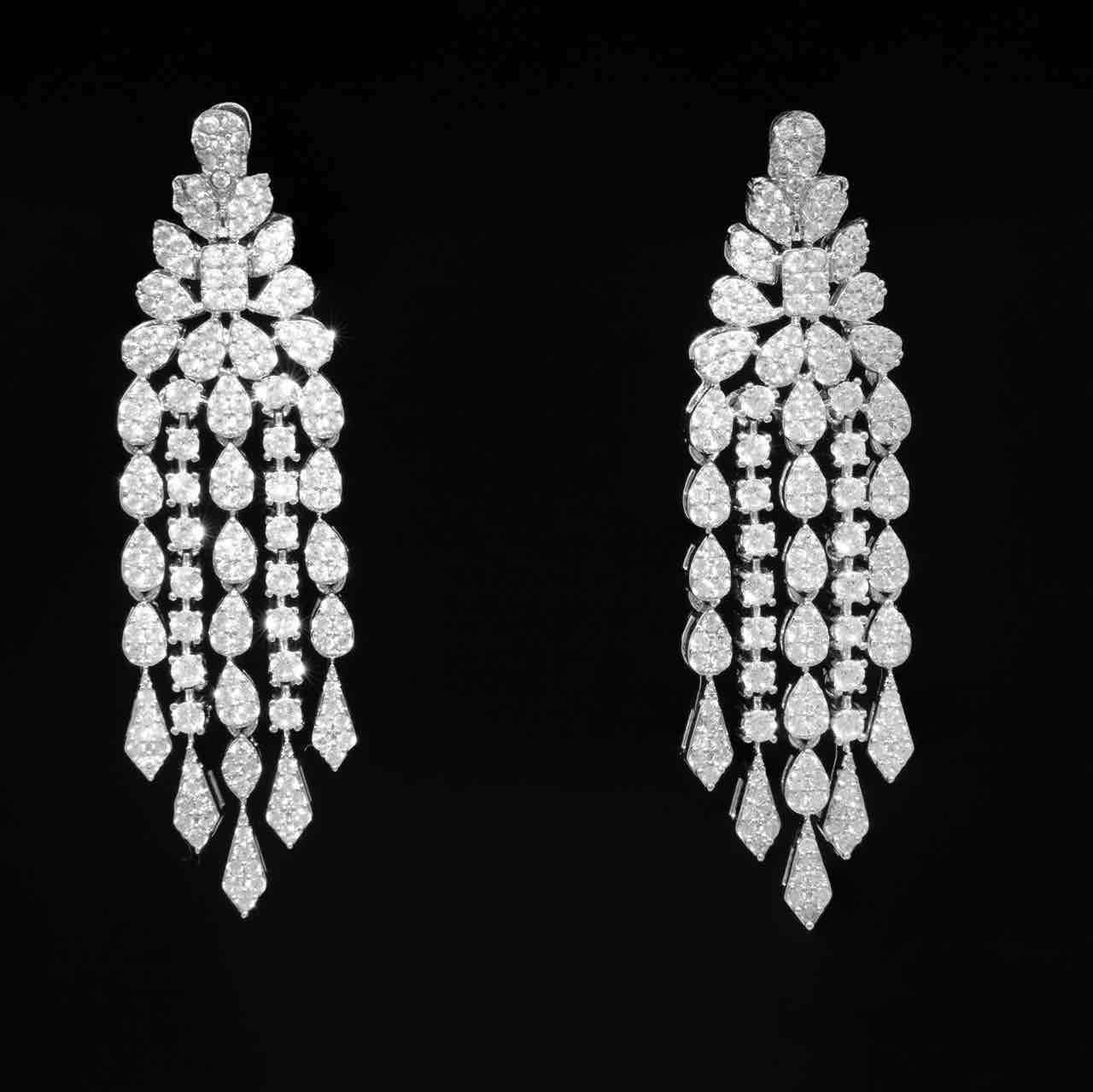 Omnia Ahlina White Bridal Full Set in High Quality Zircon Stone Rhodium Plated - OMNIASTORES KSA