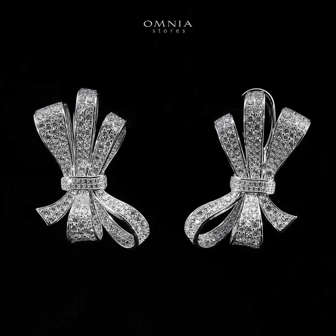 Omnia Murphy Earrings in 925 Silver Accessories High Quality Simulated Diamonds - OMNIASTORES UAE