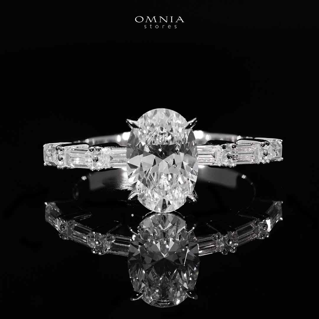 Omnia Nourine Silver Ring In 925 Silver High Quality Certified Lab Crafted Stones - OMNIASTORES UAE