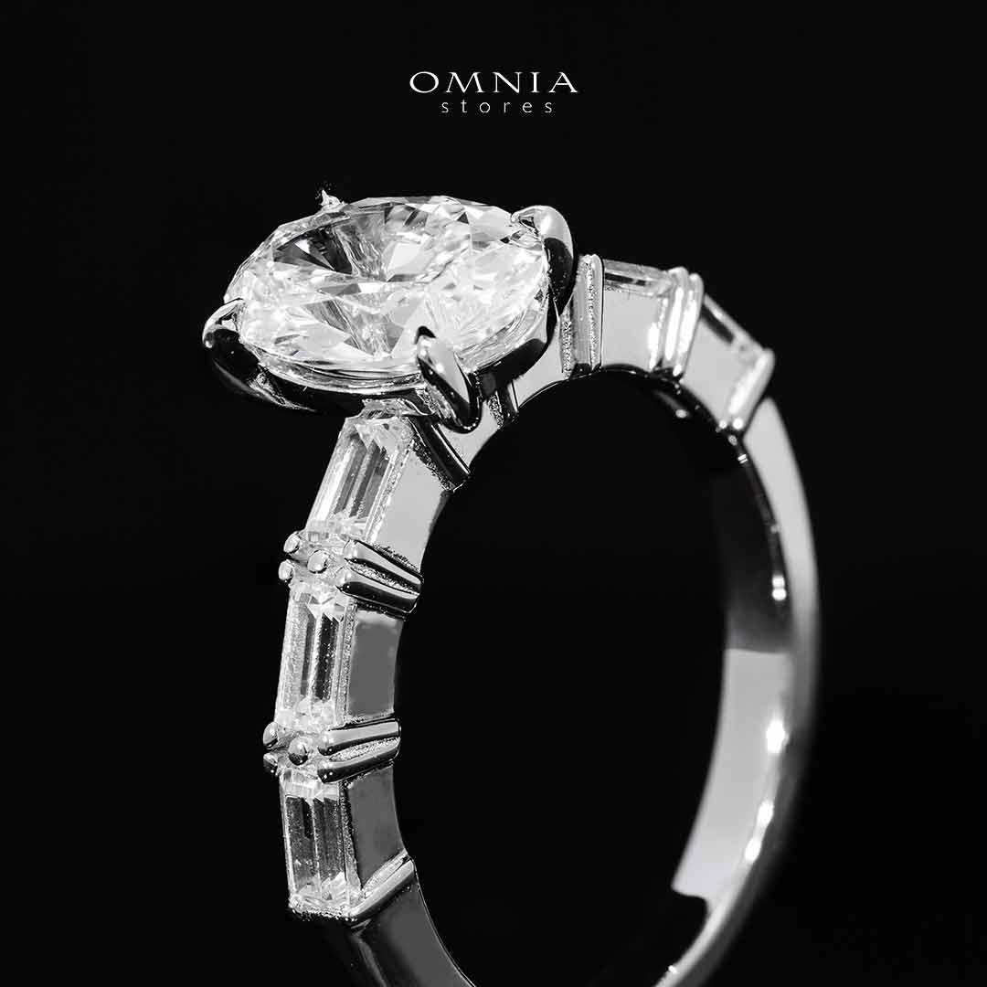 Omnia Nourine Silver Ring In 925 Silver High Quality Certified Lab Crafted Stones - OMNIASTORES UAE