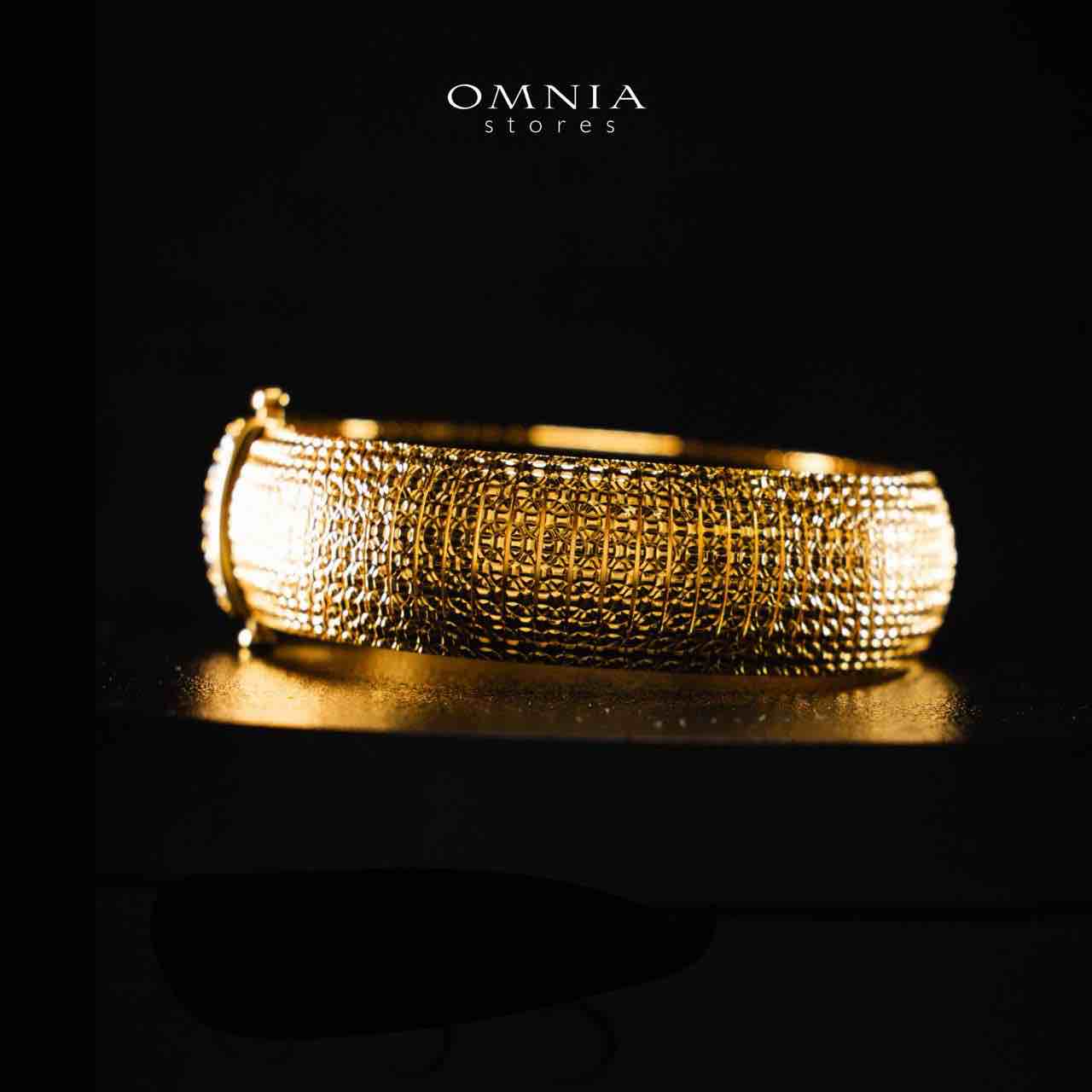 Omnia Rimah Golden Bracelet In 925 Silver High Quality Certified Lab Crafted Stones - OMNIASTORES UAE