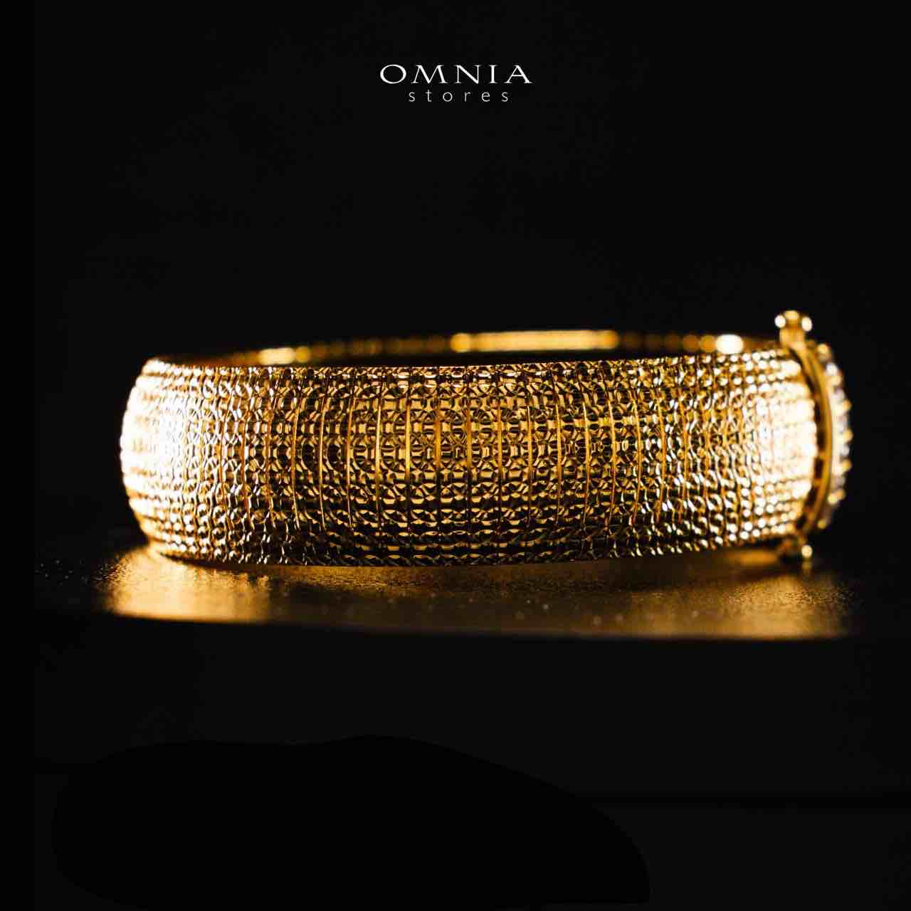 Omnia Rimah Golden Bracelet In 925 Silver High Quality Certified Lab Crafted Stones - OMNIASTORES UAE