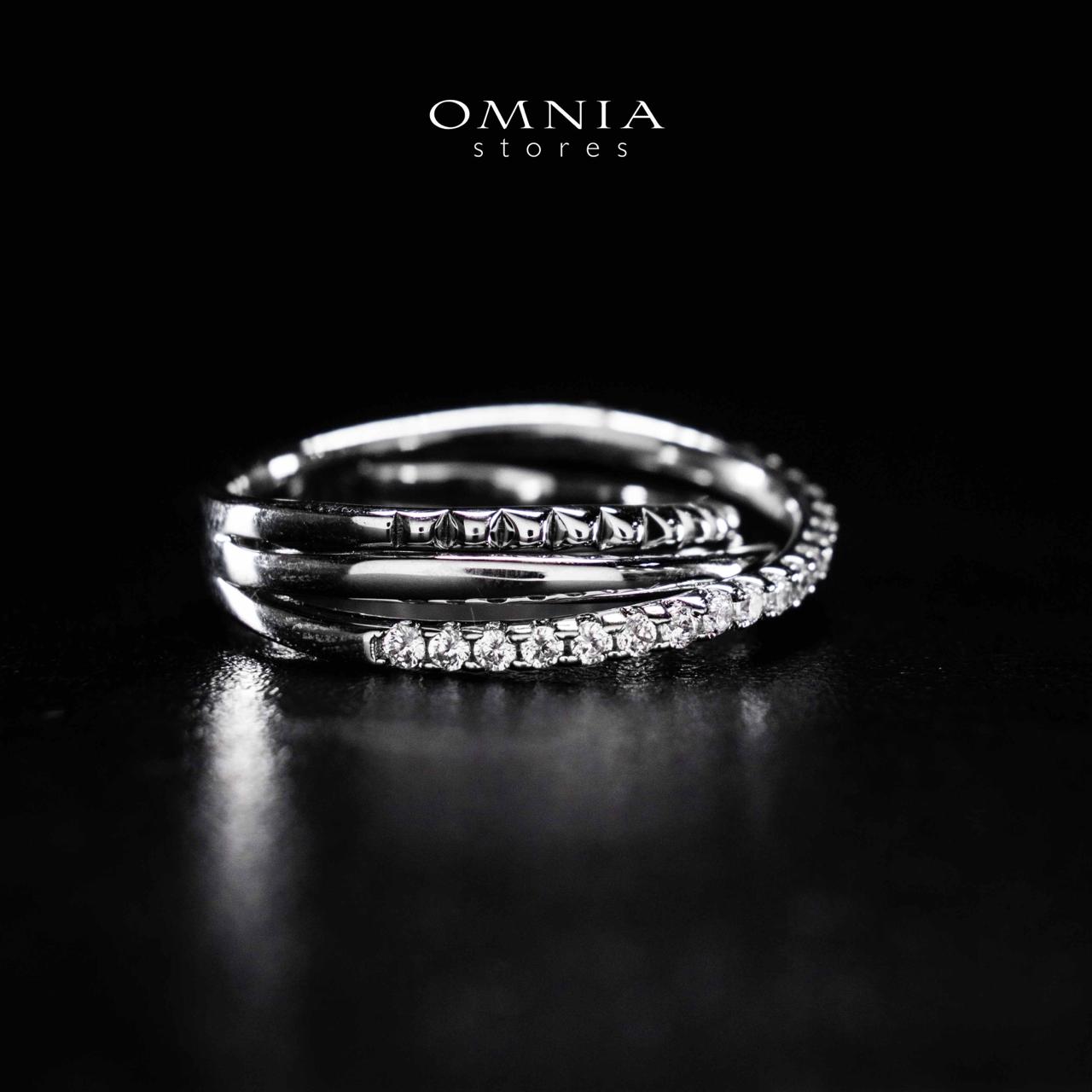 Omnia Suhair Twisted Silver Ring In 925 Silver High Quality Certified Lab Crafted Stones - OMNIASTORES UAE