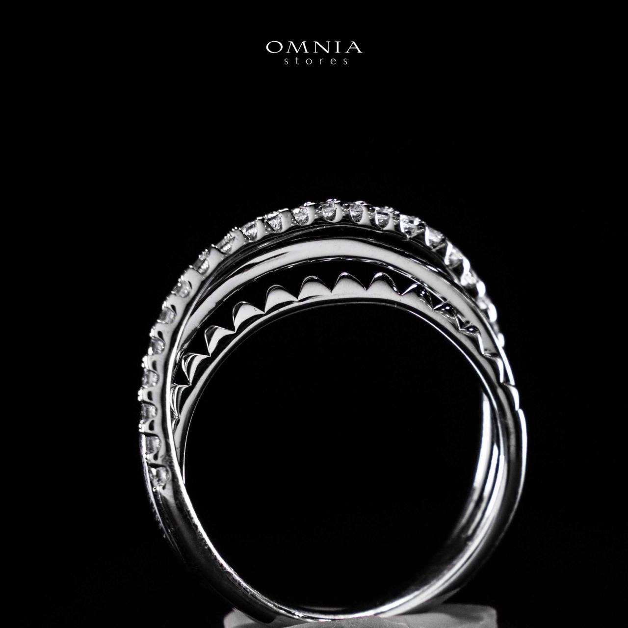 Omnia Suhair Twisted Silver Ring In 925 Silver High Quality Certified Lab Crafted Stones - OMNIASTORES UAE