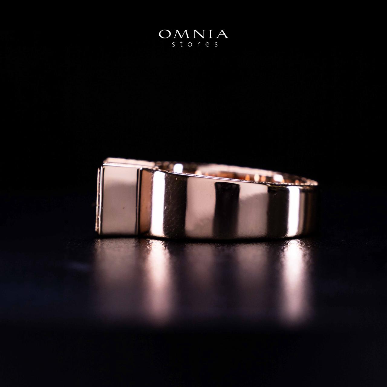 Omnia Aroob Rose Gold Silver Ring In 925 Silver High Quality Certified Lab Crafted Stones - OMNIASTORES UAE
