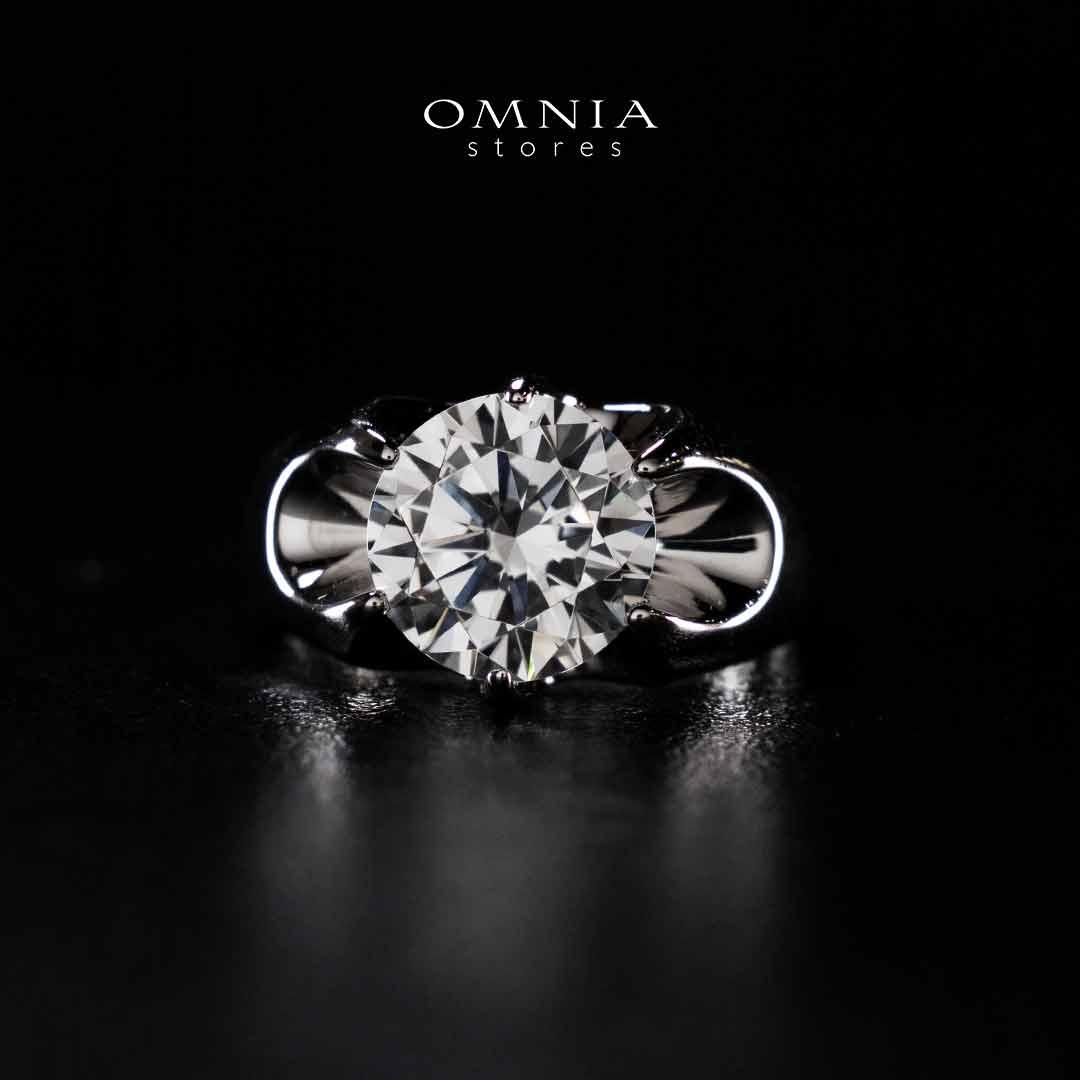 Omnia Maida Silver Ring In 925 Silver High Quality Certified Lab Crafted Stones - OMNIASTORES UAE