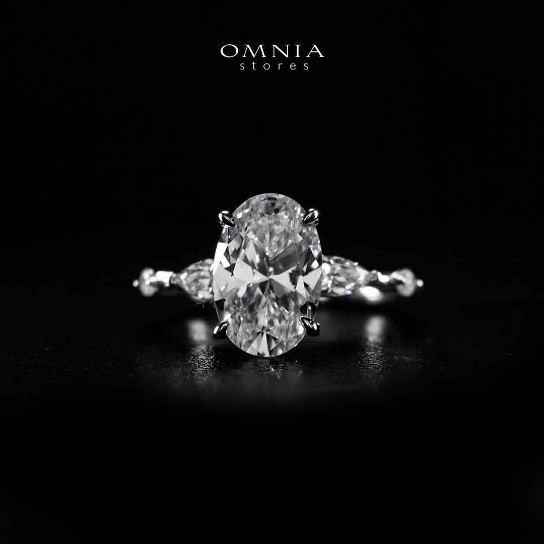 Omnia Aaliyat Silver Ring In 925 Silver High Quality Certified Lab Crafted Stones - OMNIASTORES UAE