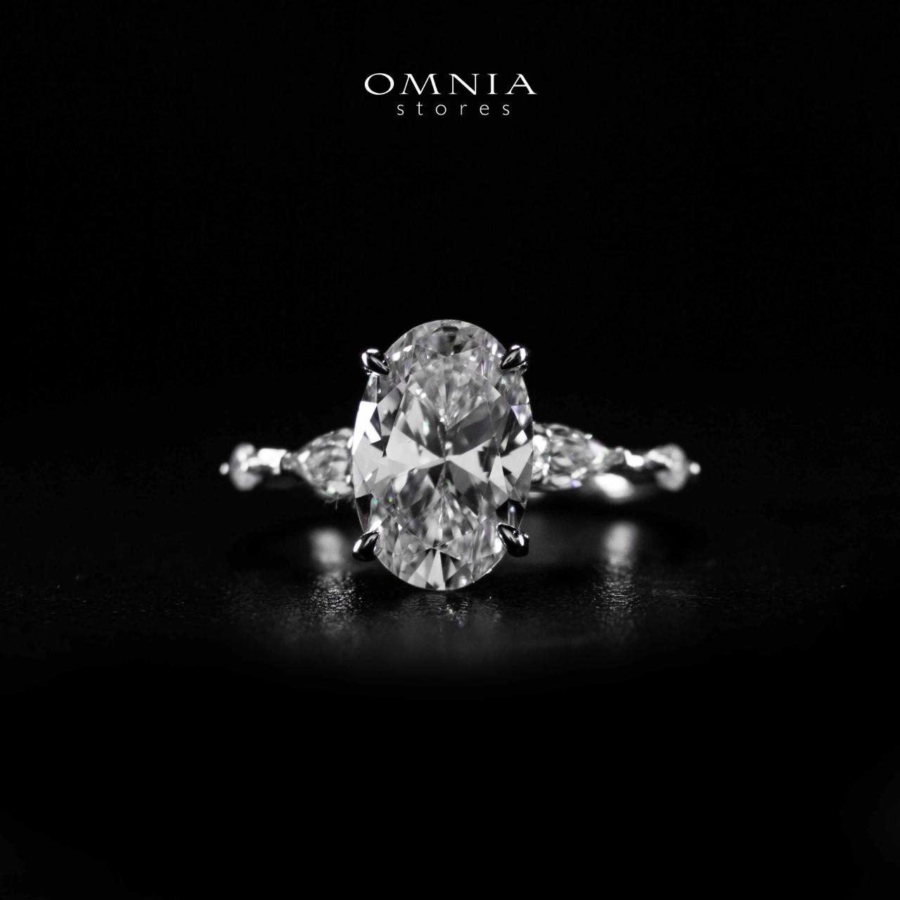 Omnia Aaliyat Silver Ring In 925 Silver High Quality Certified Lab Crafted Stones - OMNIASTORES UAE