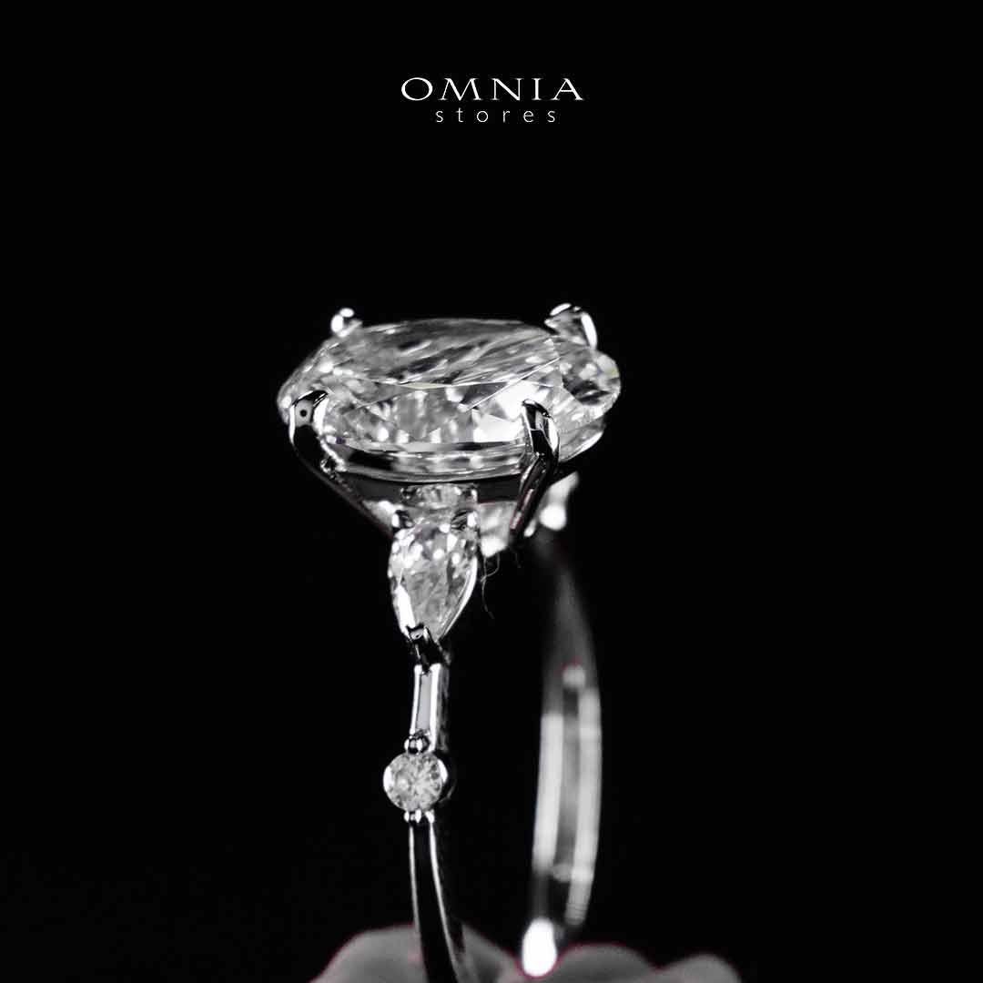 Omnia Aaliyat Silver Ring In 925 Silver High Quality Certified Lab Crafted Stones - OMNIASTORES UAE