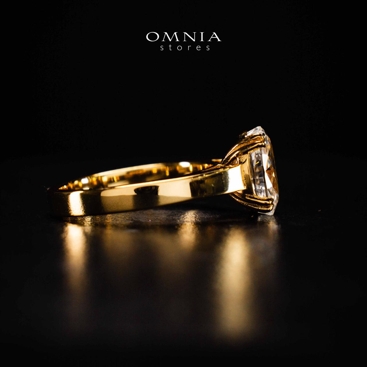 Omnia Asra Gold Ring In 925 Silver High Quality Certified Lab Crafted Stones - OMNIASTORES UAE