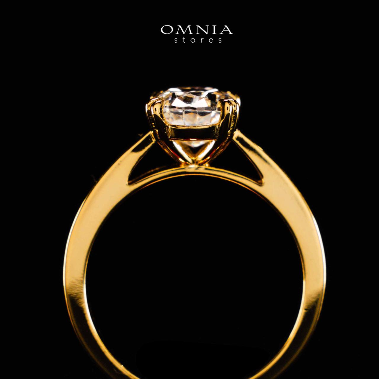 Omnia Asra Gold Ring In 925 Silver High Quality Certified Lab Crafted Stones - OMNIASTORES UAE