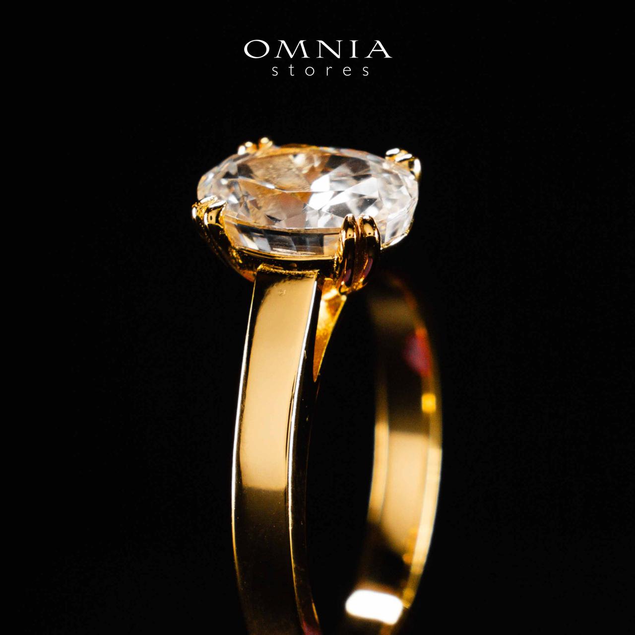 Omnia Asra Gold Ring In 925 Silver High Quality Certified Lab Crafted Stones - OMNIASTORES UAE