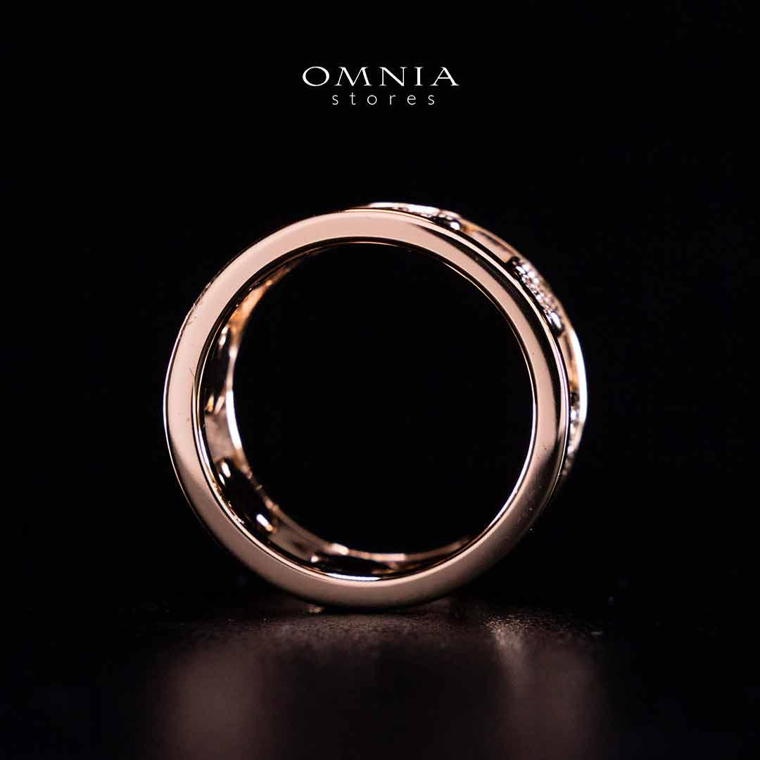 Omnia Nayirah Rose Glod Ring In 925 Silver High Quality Certified Lab Crafted Stones - OMNIASTORES UAE