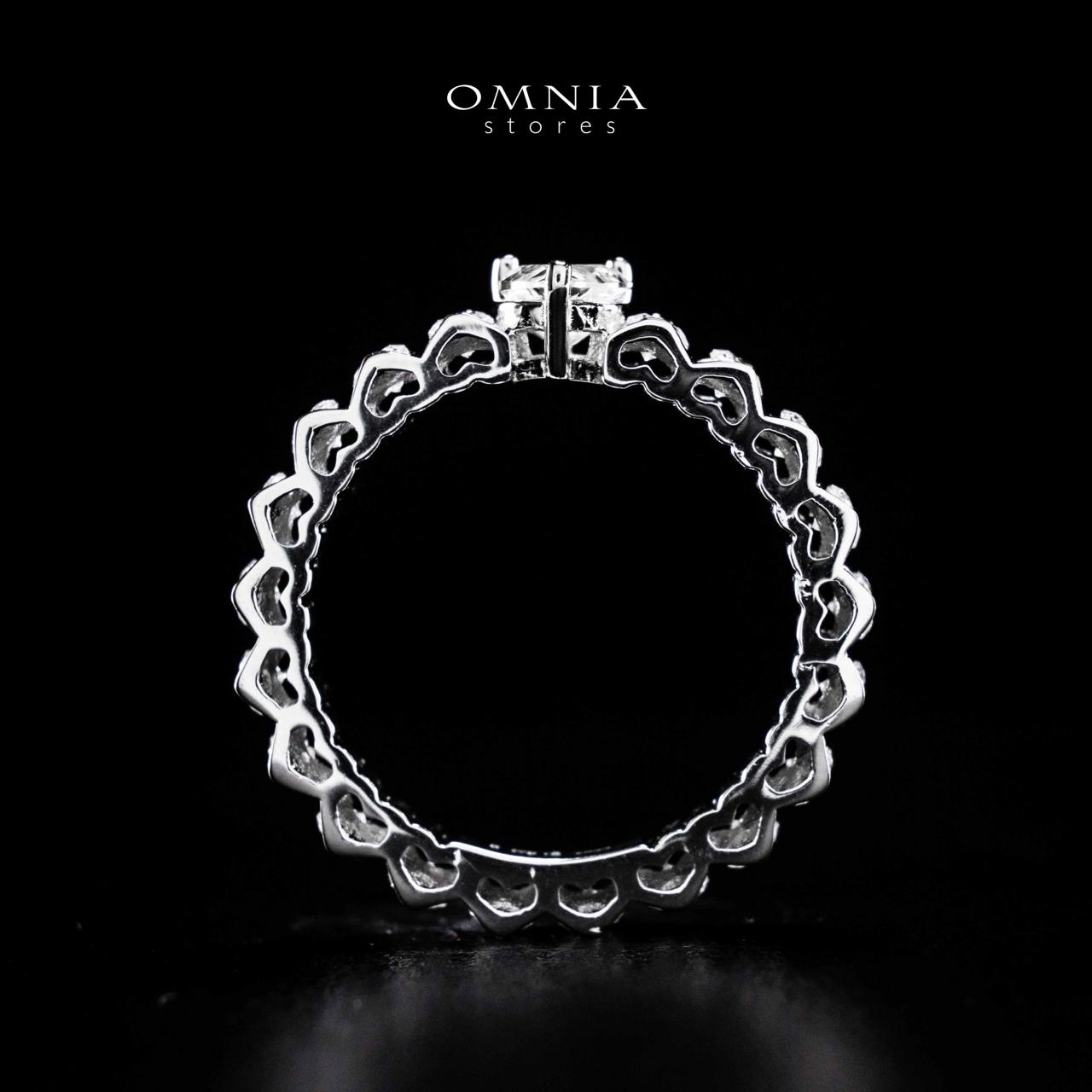 Omnia Ayshan White Heart Shape Ring In 925 Silver High Quality Certified Lab Crafted Stones - OMNIASTORES UAE