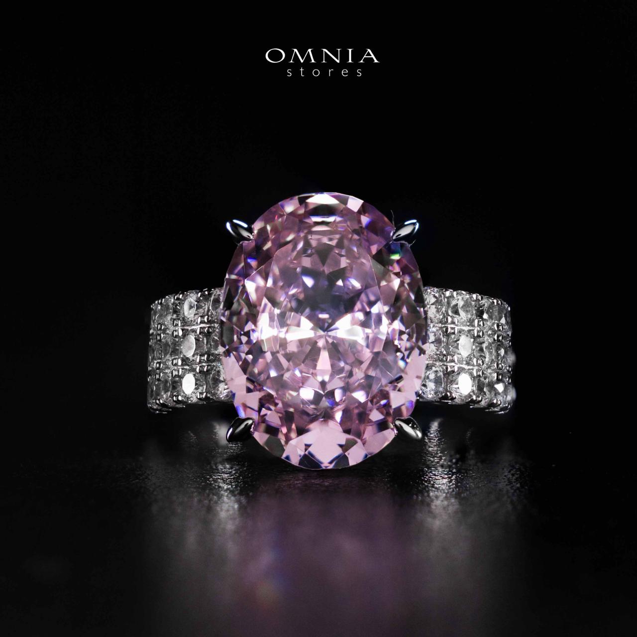 Omnia Aaliah White and Pueple Ring In 925 Silver High Quality Certified Lab Crafted Stones - OMNIASTORES UAE