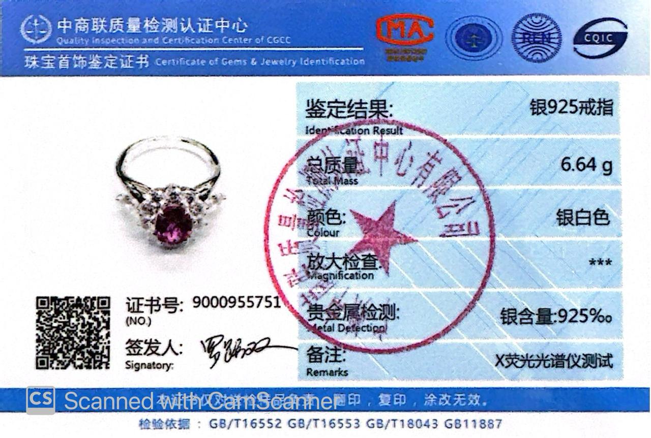 Omnia Zuhaina Flower Purple Silver Ring In 925 Silver High Quality Certified Lab Crafted Stones - OMNIASTORES UAE