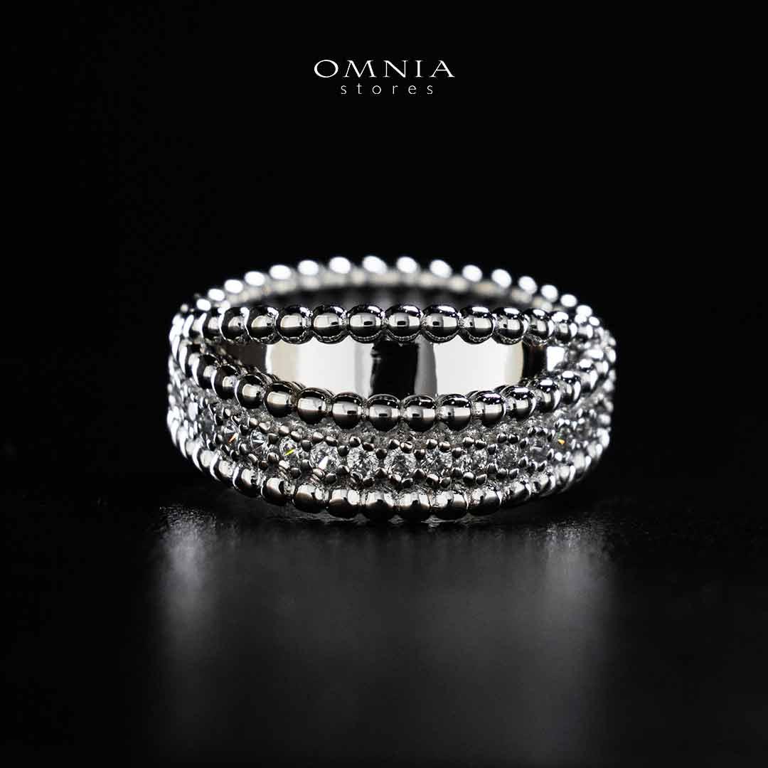 Omnia Aatika Silver Ring In 925 Silver High Quality Lab Crafted Stones - OMNIASTORES UAE