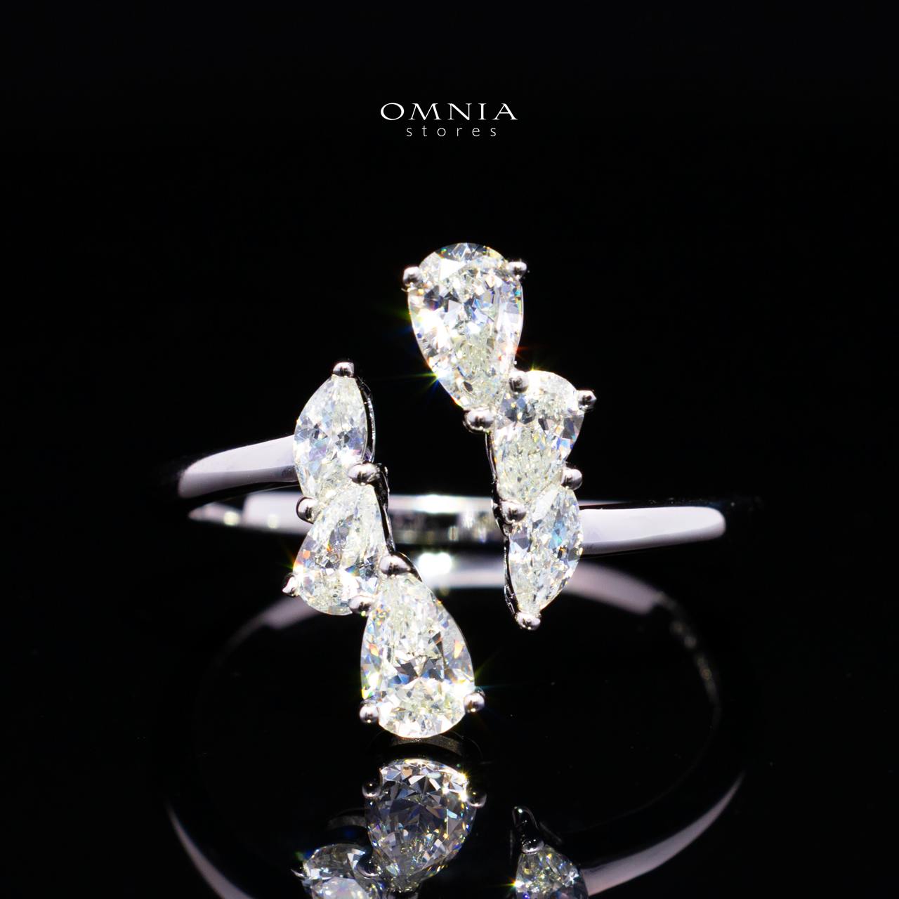 Roselle White Ring in 925 Silver with Premium Simulated Diamonds - OMNIASTORES KSA