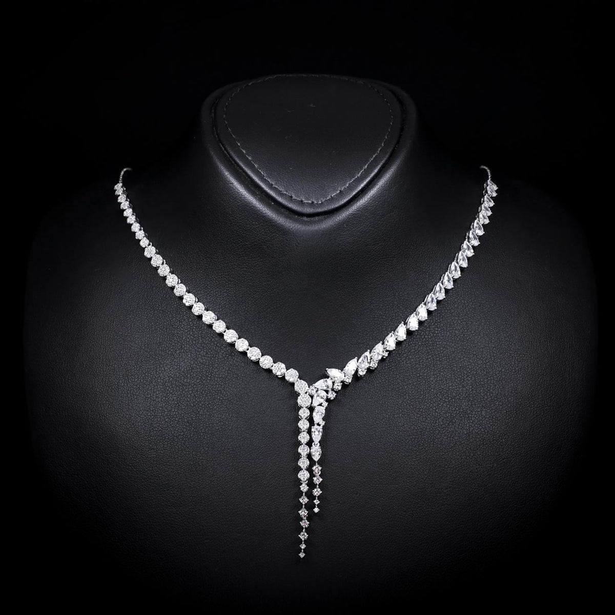 Tricia White Luxury Bridal Full Set | 925 Sterling Silver with High-Quality Simulated Diamonds