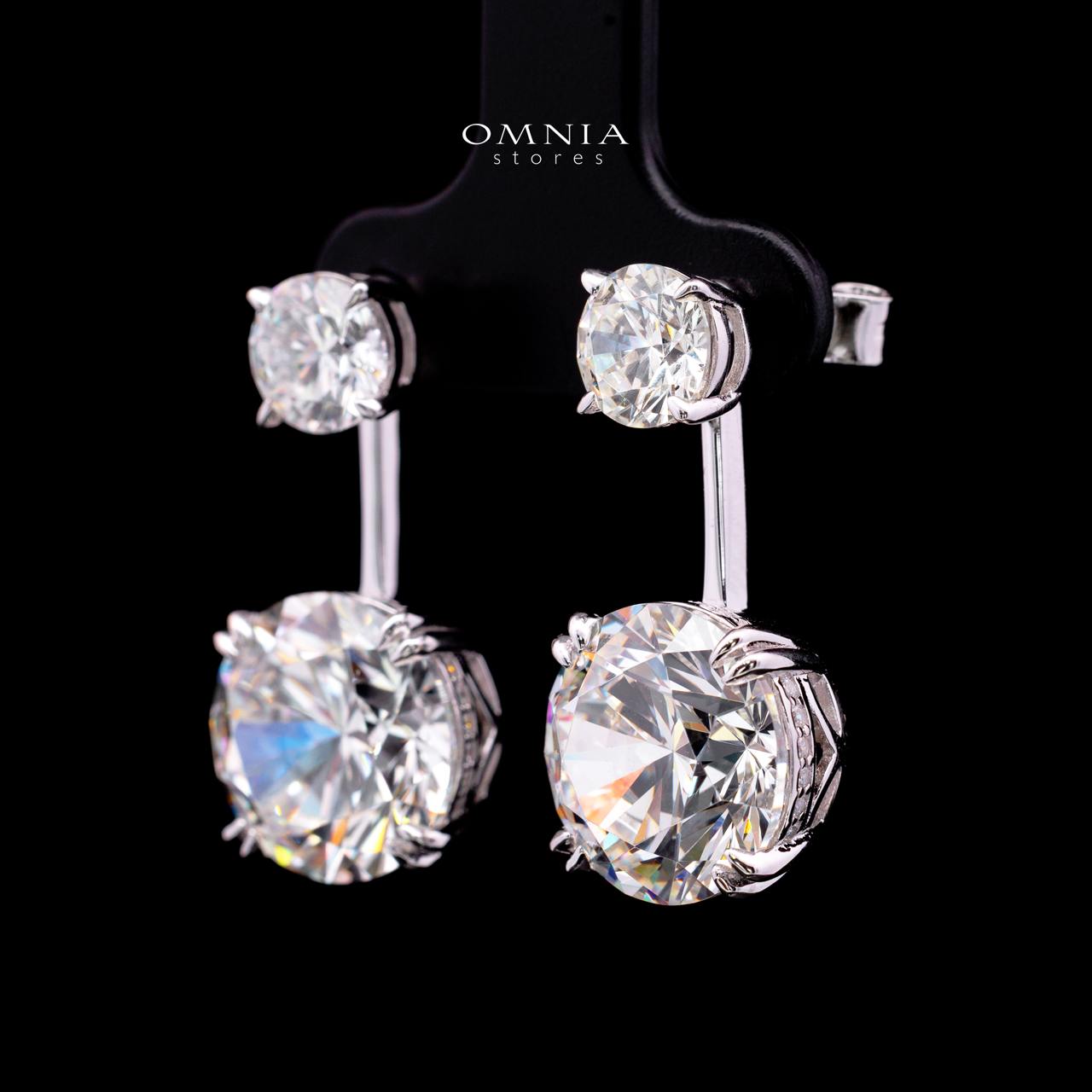 Tessa Earring with Certificate, High-Quality Premium Simulated Diamonds in 925 Sterling Silver