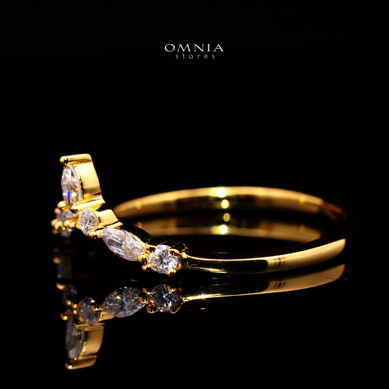 Merley Marquise-Cut Moissanite Ring (0.3CT) in 925 Sterling Silver Gold Plated