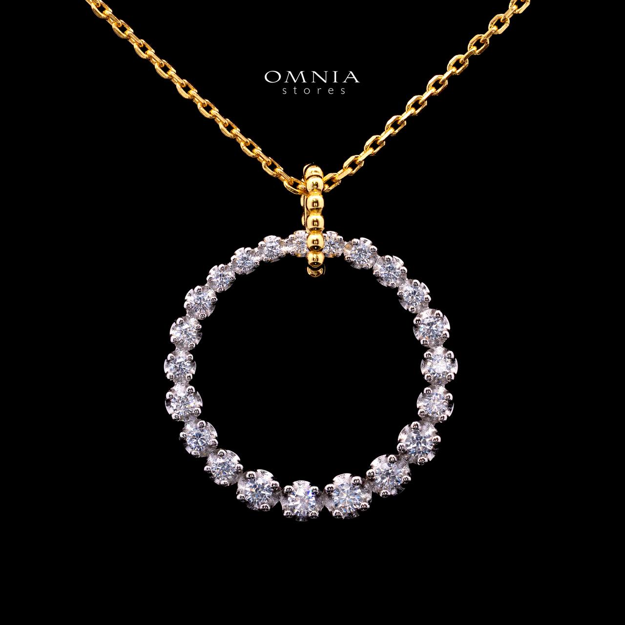 Leilani Gold-Plated Necklace with Certified Premium Simulated Diamonds in 925 Sterling Silver - OMNIASTORES KSA