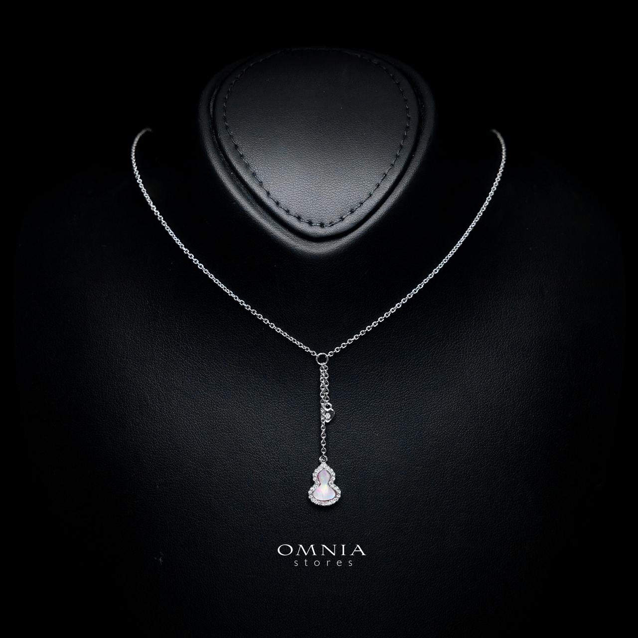 Denisse Necklace with Certified Premium Simulated Diamonds in 925 Sterling Silver - OMNIASTORES KSA