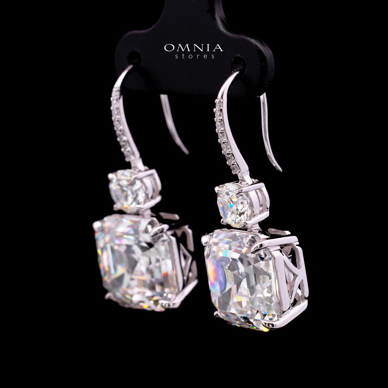Jianna Earring with Certificate, High-Quality Premium Simulated Diamonds in 925 Sterling Silver - OMNIASTORES KSA