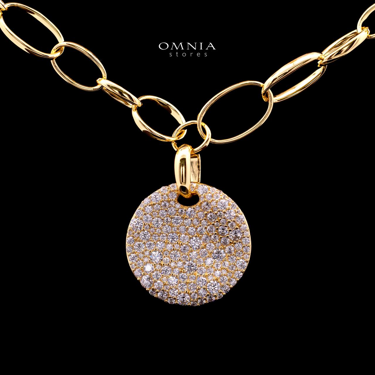 Raelynn Gold-Plated Necklace with Certified Premium Simulated Diamonds in 925 Sterling Silver - OMNIASTORES KSA