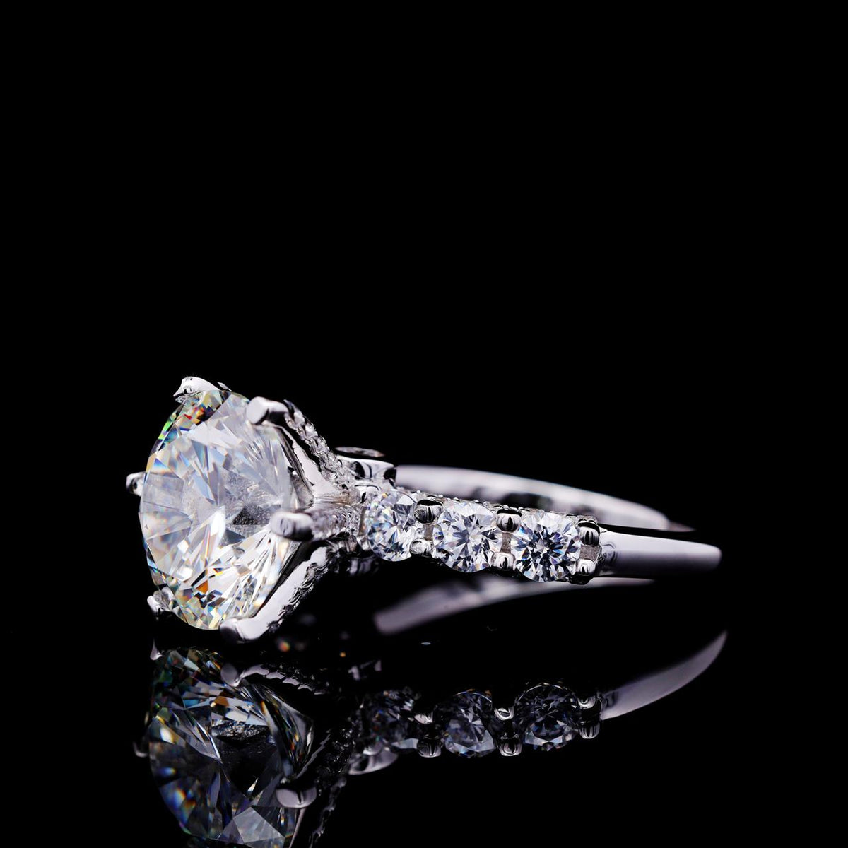 Sudheena 5 Carat Ring with Certificate | High-Quality Simulated Diamonds in 925 Sterling Silver