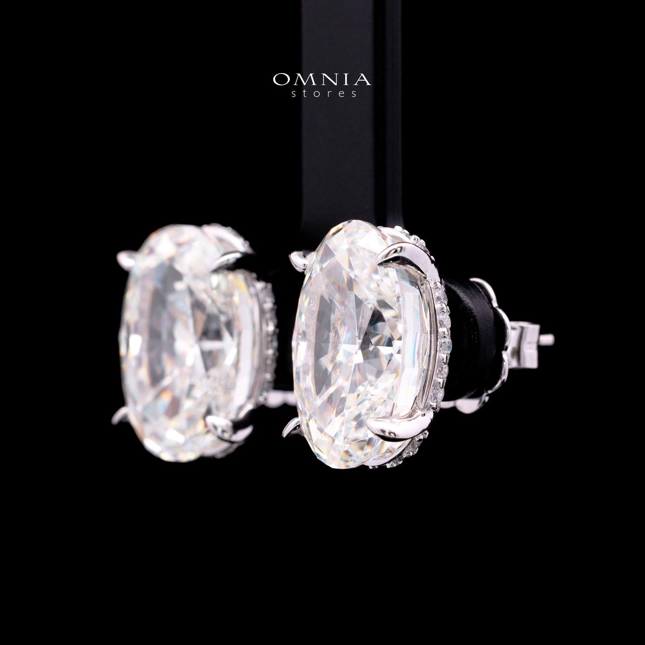 Gianna Earring with Certificate, High-Quality Premium Simulated Diamonds in 925 Sterling Silver