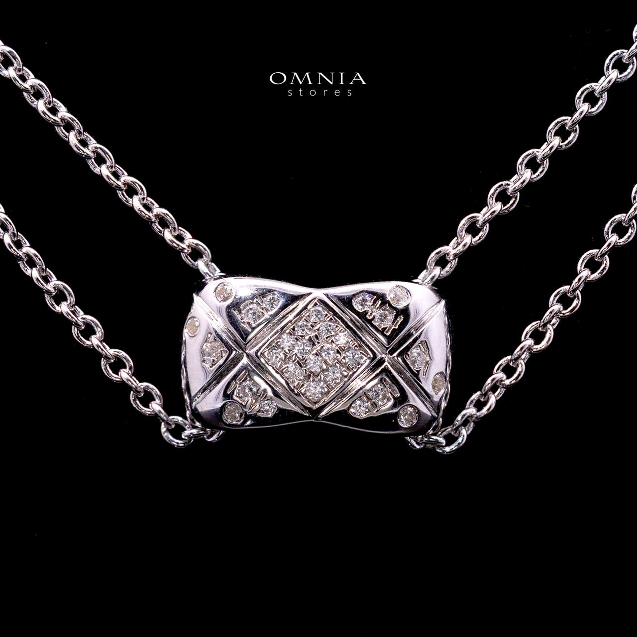 Brina Necklace with Certified Premium Simulated Diamonds in 925 Sterling Silver - OMNIASTORES KSA