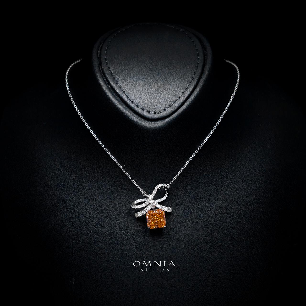Naya Necklace with Certified Premium Simulated Diamonds in 925 Sterling Silver - OMNIASTORES KSA