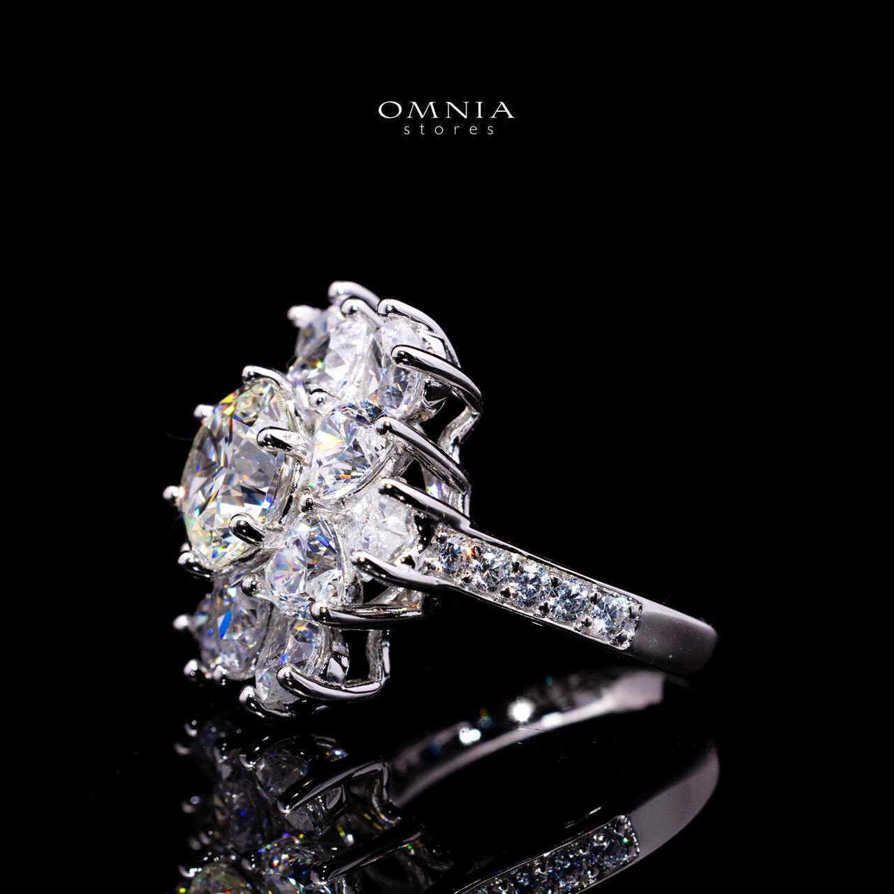 Sheryn Ring with Certificate | High-Quality Premium Simulated Diamonds in 925 Sterling Silver - OMNIASTORES KSA