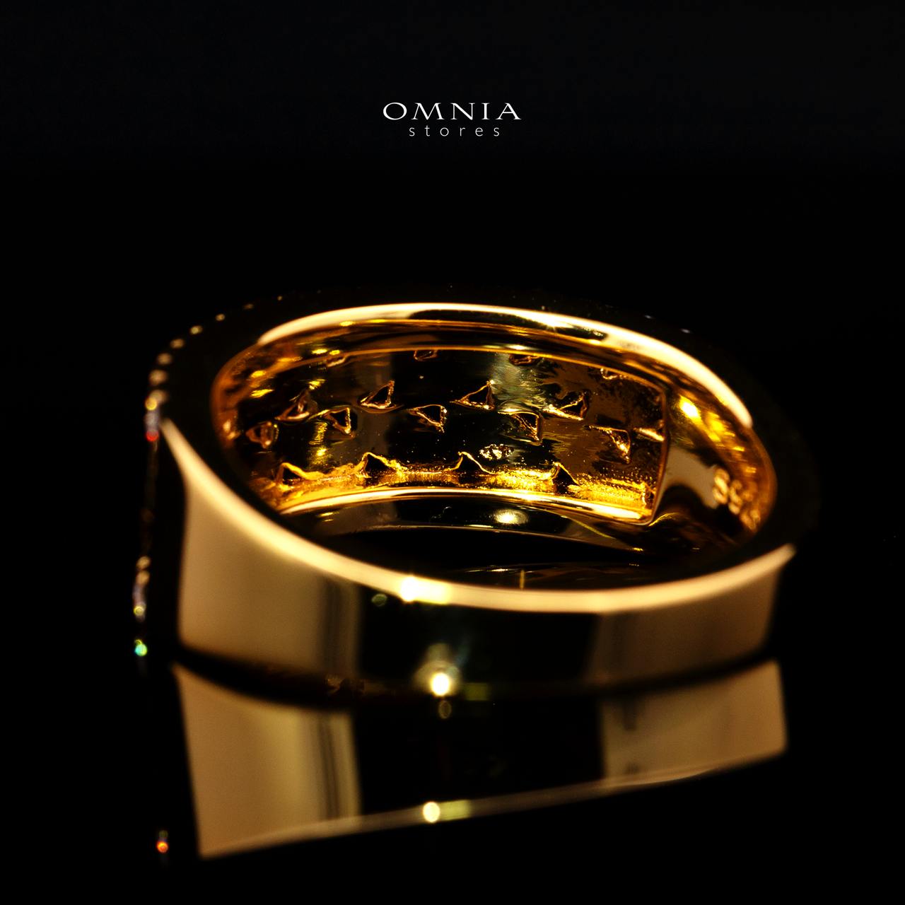 Grete Moissanite Ring in 925 Sterling Silver Gold Plated
