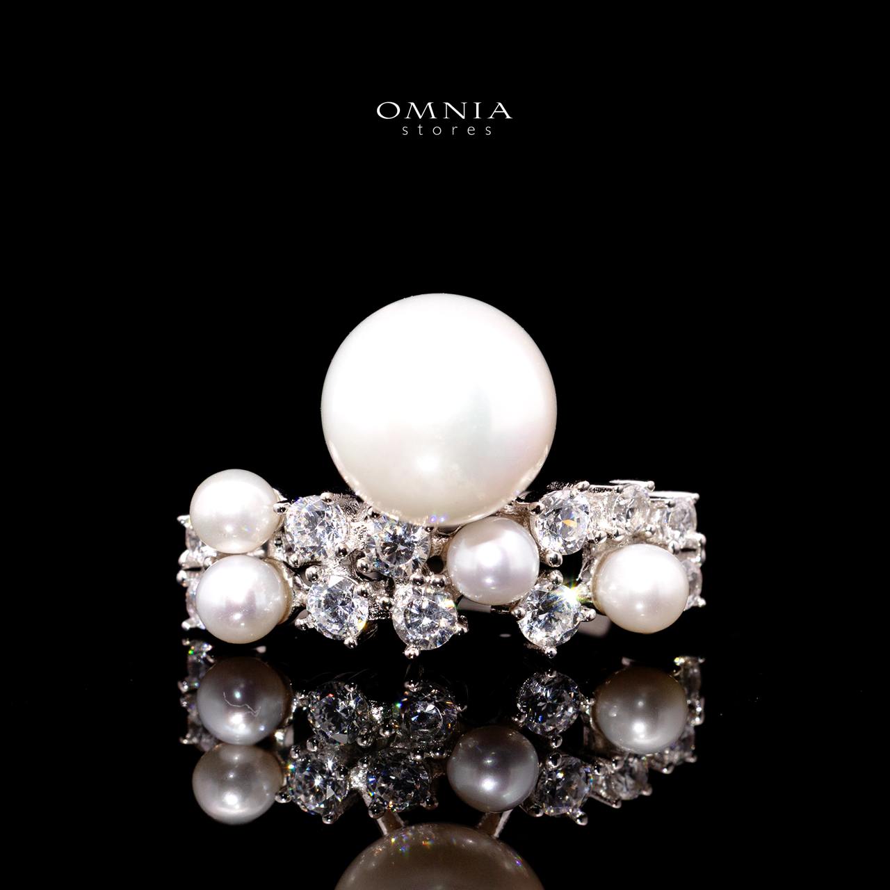 Omnia Behati Fresh Real Water Pearl Set In 925 Silver High Quality Simulated diamonds - OMNIASTORES KSA