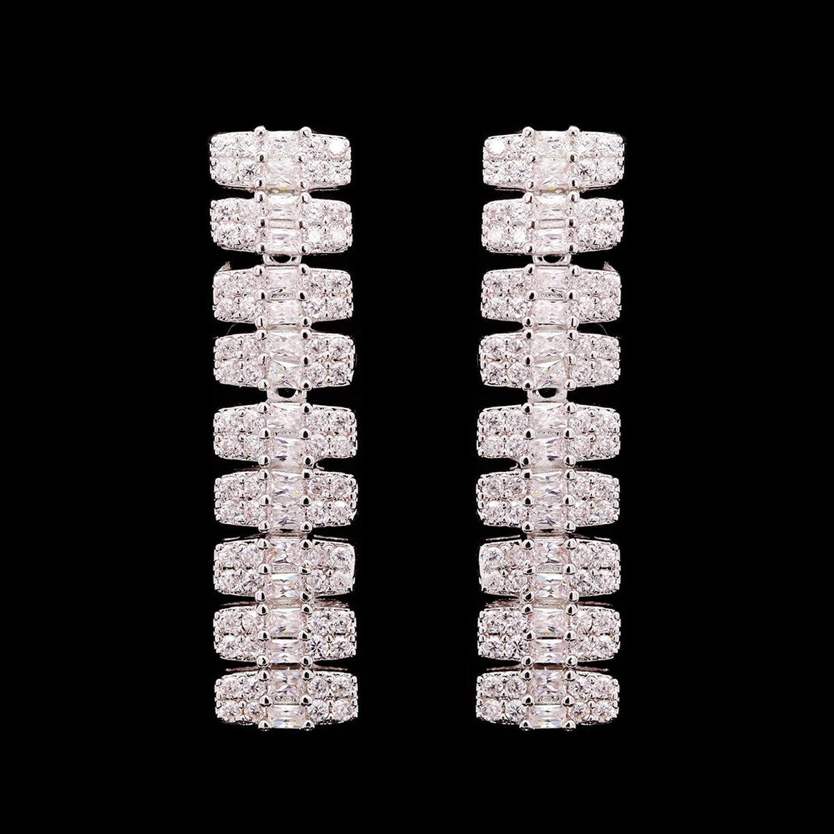 Rayana White Luxury Bridal Full Set with High-Quality Zircon Stones Rhodium Plated