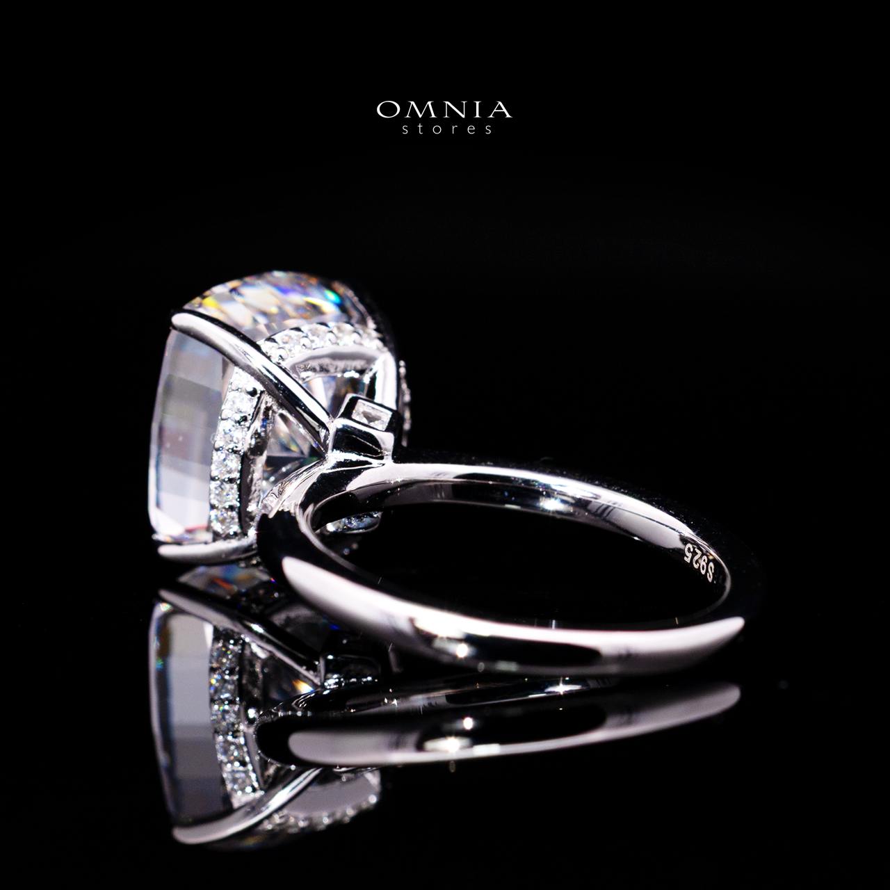 Rebecca Ring with Certified Premium Simulated Diamonds in 925 Sterling Silver - OMNIASTORES KSA