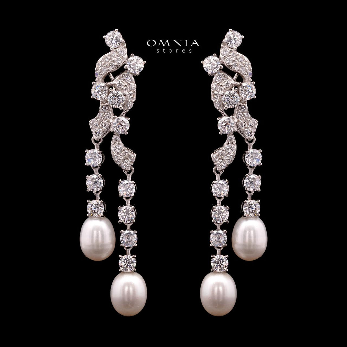 Omnia Behati Fresh Real Water Pearl Set In 925 Silver High Quality Simulated diamonds - OMNIASTORES UAE